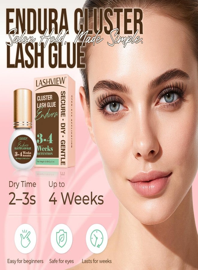 لاش فيو غراء لاشفيو لتثبيت الرموش بقوة، يدوم من 3 إلى 4 أسابيع، مقاوم للماء ولا يسبب تهيجاً، وقت التجفيف من 2 إلى 3 ثوانٍ، مناسب للمبتدئين والمحترفين (5 مل) - Image 5